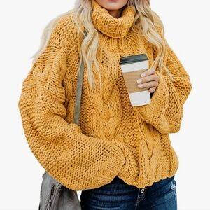 Beautiful Warm Chunky Turtleneck Sz M